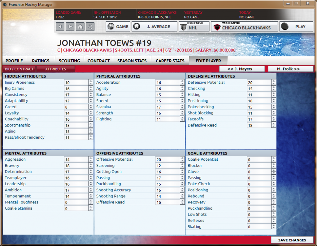 New Franchise Hockey Manager Screenshots EHM The Blue Line